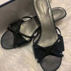 EUC Croft&Barrow sling back shoes. Marlo Black Wide Size 8